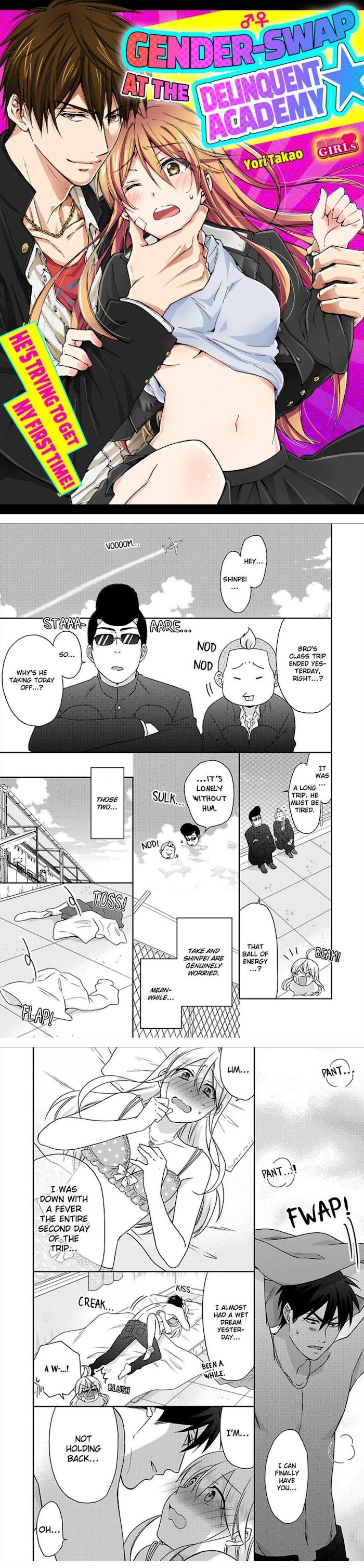 Nyotaika Yankee Gakuen ☆ Ore No Hajimete, Nerawaretemasu. - Chapter 44 Page 1