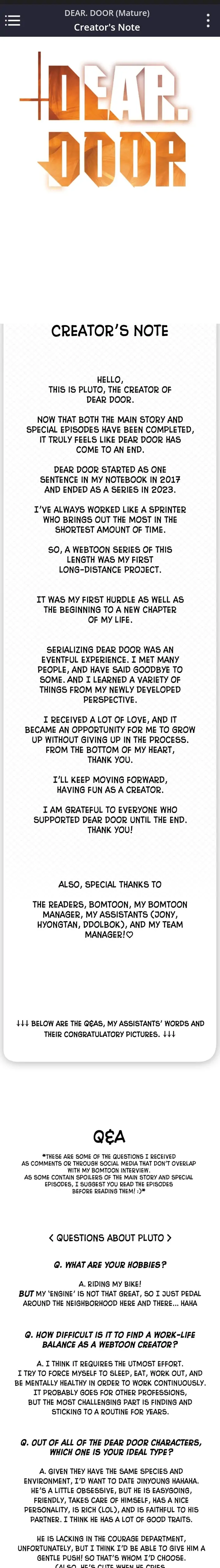 Dear. Door [Uncensored Version] - Chapter 163.5 Page 1
