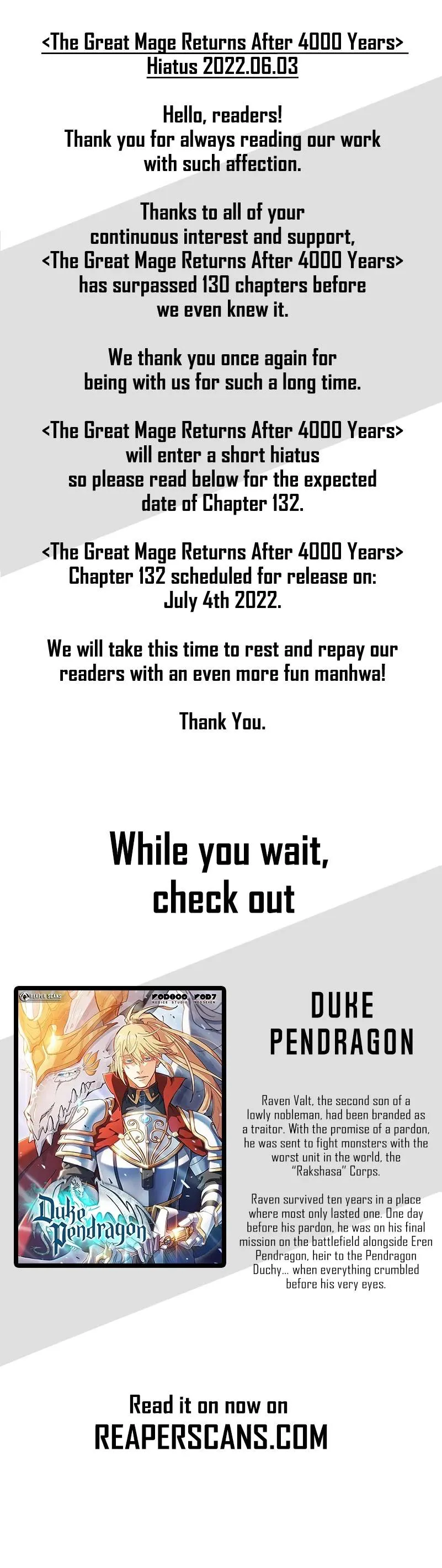 The Great Mage Returns After 4000 Years - Chapter 131.5 Page 1
