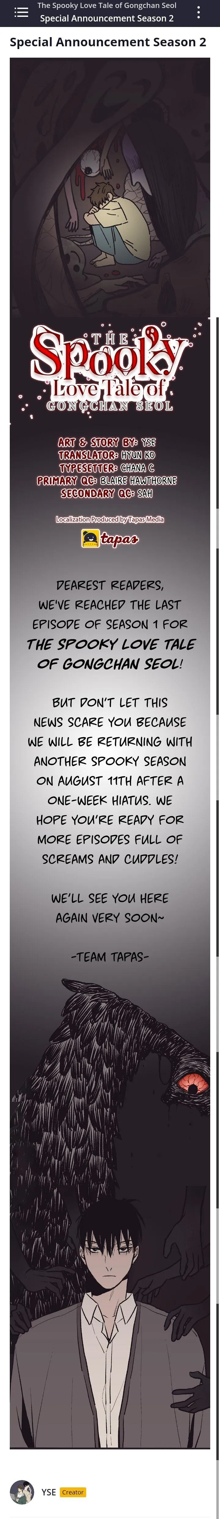 The Spooky Love Tale Of Gongchan Seol - Chapter 35.1 Page 1