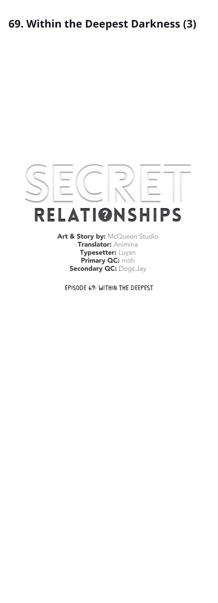 Secret Relationship - Chapter 69 Page 1