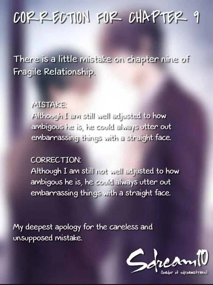Fragile Relationship - Chapter 9.5 Page 1