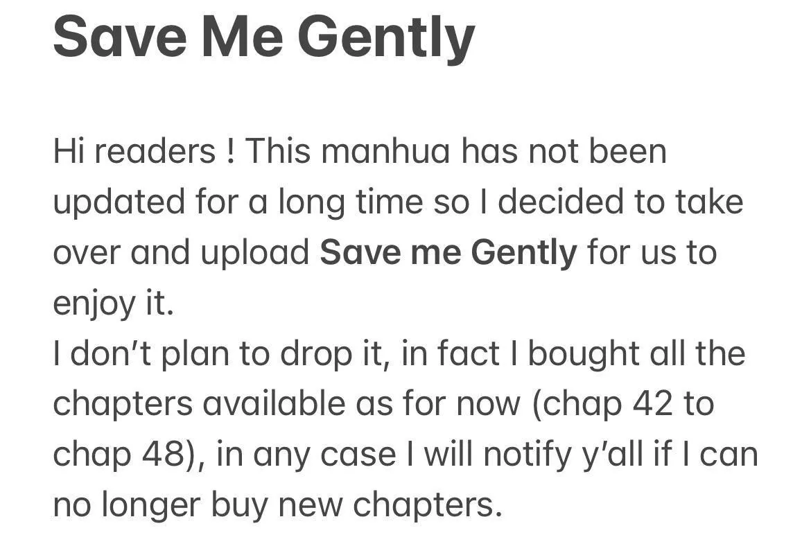 Save Me Gently - Chapter 44 Page 1
