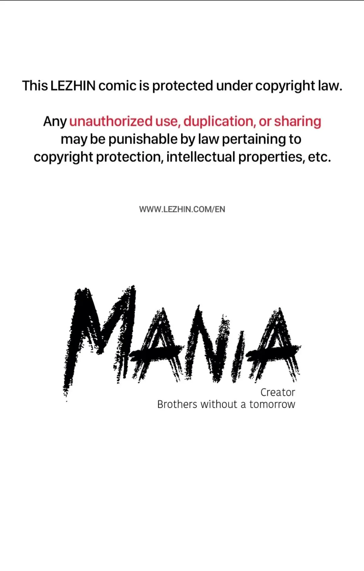 Mania (Official) - Chapter 3 Page 1