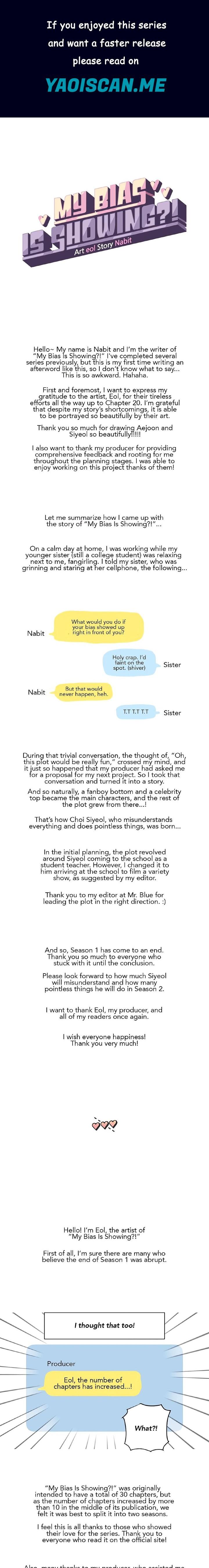 My Bias is Showing?! - Chapter 20.1 Page 1