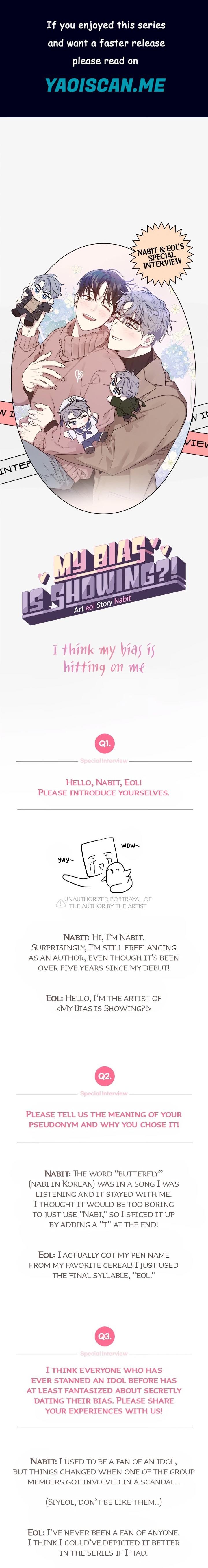 My Bias is Showing?! - Chapter 40.5 Page 1