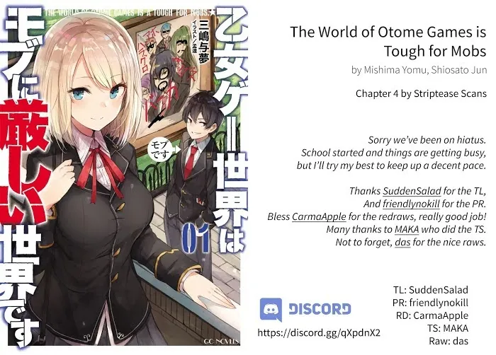 The World Of Otome Games Is Tough For Mobs - Chapter 4 Page 1